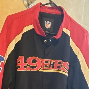 49ers Men's NFL Performance Jacket - Red and Black